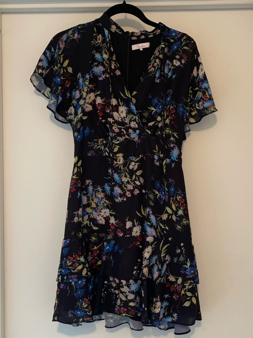 Parker Navy Floral Mini Dress
